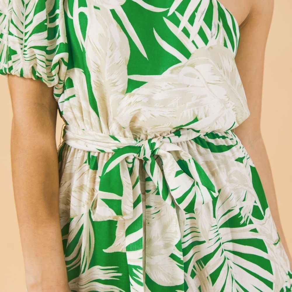 Flying Tomato Green One Shoulder Dress by Flying Tomato - large - Picture 3 of 12
